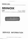 Minox CLX manual. Camera Instructions.