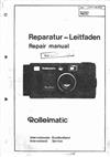 Rollei Rolleimatic manual. Camera Instructions.