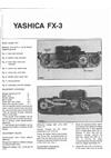 Yashica FX 3 manual. Camera Instructions.