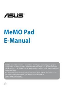 Asus Memo Pad manual. Camera Instructions.