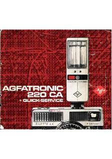 Agfa Agfatronic 220 CA manual. Camera Instructions.