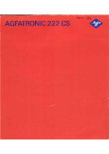 Agfa Agfatronic 222 CS manual. Camera Instructions.