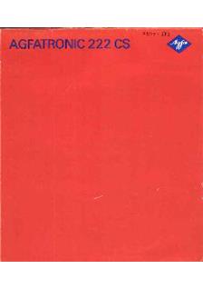Agfa Agfatronic 222 CS manual. Camera Instructions.