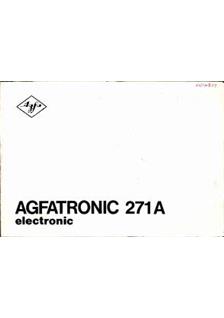 Agfa Agfatronic 271 A manual. Camera Instructions.