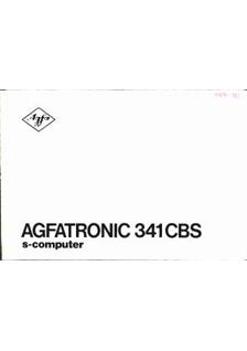 Agfa Agfatronic 341 CBS manual. Camera Instructions.