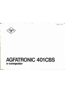 Agfa Agfatronic 401 CBS manual. Camera Instructions.
