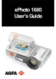 Agfa ePhoto 1680 manual. Camera Instructions.