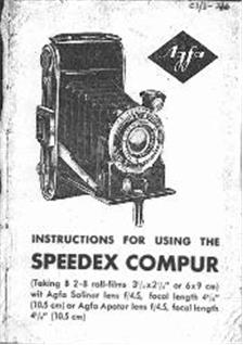 Agfa Speedex Compur manual. Camera Instructions.