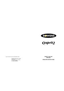 Bowens Ltd Esprit 2500 manual. Camera Instructions.