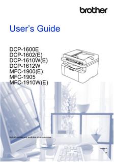 Brother MFC 1905 manual. Camera Instructions.