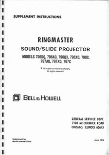 Bell and Howell RingMaster Printed Manual