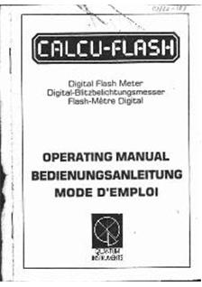 Quantum Calcu-Flash manual. Camera Instructions.