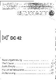 Cullmann DC 42 manual. Camera Instructions.