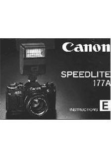 Canon 177 A manual. Camera Instructions.