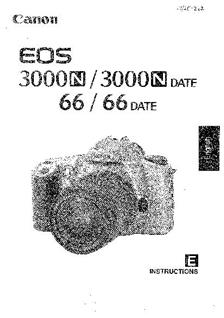 Canon EOS 3000 manual. Camera Instructions.