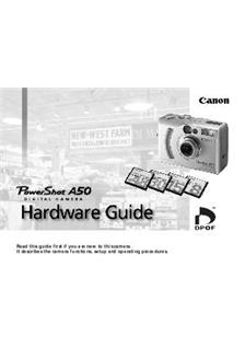 Canon PowerShot A50 manual. Camera Instructions.