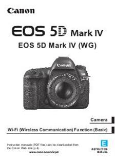 Canon EOS 5D Mark IV manual. Camera Instructions.