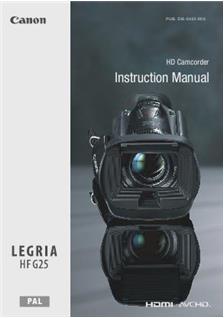 Canon Legria HF G25 Printed Manual