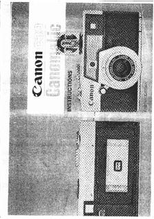 Canon Canomatic C 30 manual. Camera Instructions.