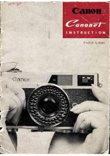 Canon Canonet manual. Camera Instructions.