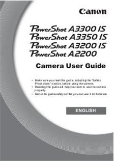 Canon PowerShot A2200 manual. Camera Instructions.