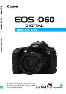 Canon EOS D60 manual. Camera Instructions.