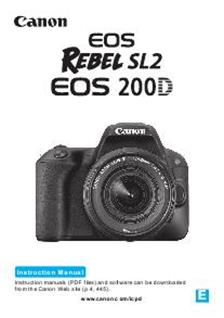 Canon EOS 200D manual. Camera Instructions.