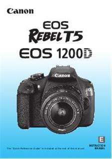 Canon EOS 1200D manual. Camera Instructions.