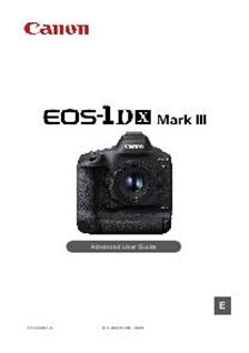 Canon EOS 1DX Mark III manual. Camera Instructions.