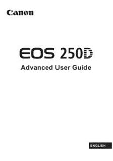 Canon EOS 250D manual. Camera Instructions.