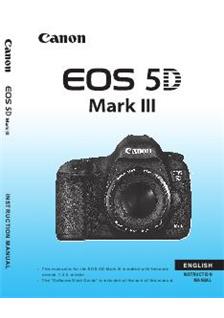 Canon EOS 5D Mark III manual. Camera Instructions.