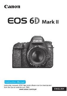 Canon EOS 6D Mark II manual. Camera Instructions.