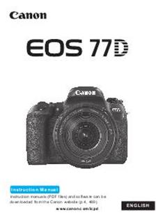 Canon EOS 77D manual. Camera Instructions.
