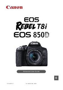 Canon EOS 850D manual. Camera Instructions.