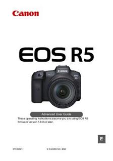 Canon EOS R5 manual. Camera Instructions.