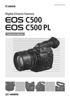 Canon EOS C500 Printed Manual