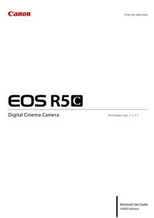 Canon EOS R5 C manual. Camera Instructions.