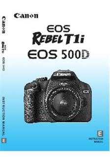 Canon EOS 500D manual. Camera Instructions.