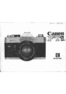 Canon FTb QL manual. Camera Instructions.