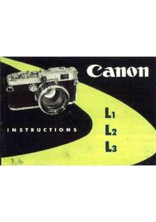 Canon L -Series manual. Camera Instructions.