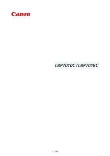 Canon LBP 7018C manual. Camera Instructions.