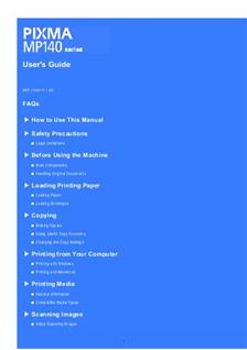 Canon Pixma MP 140 manual. Camera Instructions.