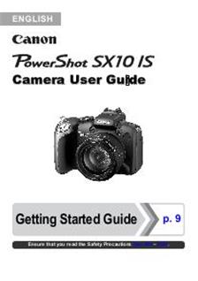 Canon PowerShot SX10 IS Printed Manual