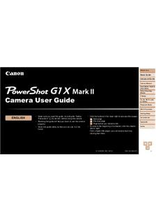 Canon PowerShot G1X Mark II manual. Camera Instructions.