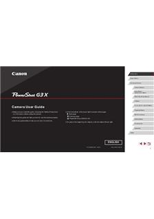 Canon PowerShot G3 X manual. Camera Instructions.
