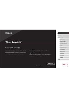 Canon PowerShot G5 X manual. Camera Instructions.