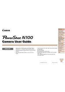 Canon PowerShot N100 manual. Camera Instructions.
