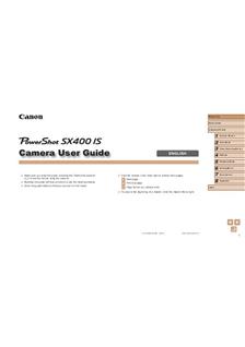 Canon PowerShot SX400 IS manual. Camera Instructions.
