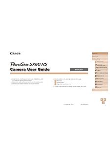 Canon PowerShot SX60 HS manual. Camera Instructions.