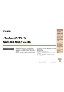 Canon PowerShot SX700 HS manual. Camera Instructions.